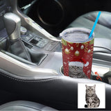 Custom Photo Christmas Cat Collage Travel Tumbler