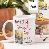 Custom Photo Name Father's Day Classic White Mug