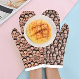 Custom Face Seamless Heat Resistant Oven Mitt(A Pair)