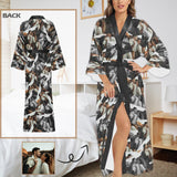 Custom Photo Couple Women's Long Pajamas Personalized Photo Long Pajamas Kimono Robe