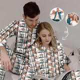 [Hot Sale] Photo Custom Couples Pajama Sets for Mom&Dad Personalized Fills Up Couple Matching Pajamas