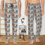 Custom Photo Long Pajama Pants with Seamless Pictures Personalized Men's Slumber Party Sleepwear