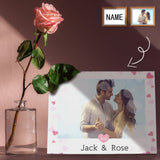 Custom Photo&Name Heart Photo Panel for Tabletop Display