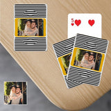 Custom Photo Zebra Stripes Playing Cards