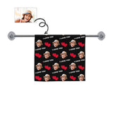 Custom Faces Heart I Love You Towel