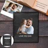 Custom Photo Letter To Father Bifold Men's Leather Wallet Personalized Photo Wallet For Dad -Put Your Photo On Wallet Father's Day & Birthday Gift