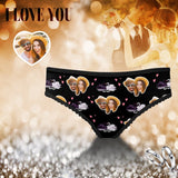 Custom Women's Underwear Personalized Face Couple Love Swan Women's All Over Print High-cut Briefs