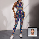 Custom Face Scales Women's Yoga Jumpsuit